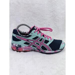 ASICS Gel Frantic 7 Womens Running Shoes Aqua Pink Midnight Blue Size 8